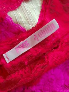 2 Victoria&#39;s Secret PINK Lace Thong Set
