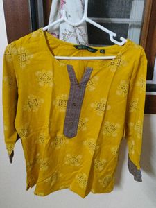 Yellow Short kurti/top