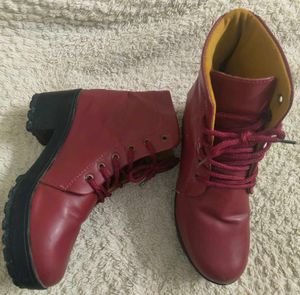 Red Ankle Boots