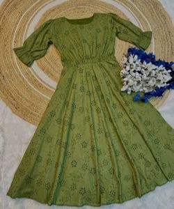 Celebrity inspired Olive Green Midi Dress