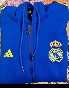ADIDAS REAL MADRID BLUE ZIPPER HOODIE M (40)