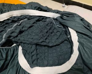 Textured Sofa Cover Ash Grey Condition Good