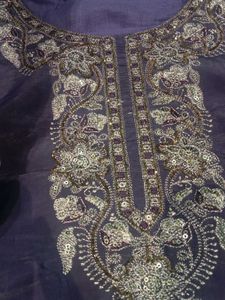 Purple Embroidered Kurta Set