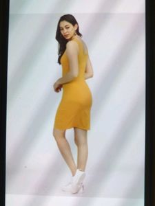Mustard Bodycon Mini Dress