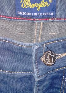 Mens Blue Colour Wrangler Jeans