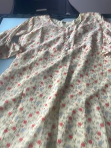 Single Kurthi Cream Colour