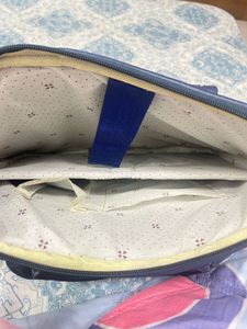 Classic Navy &amp; Beige Tote Bag
