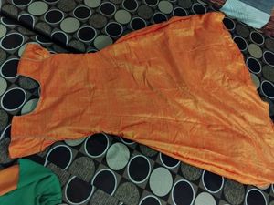 Orange Embroidered Kurta Set