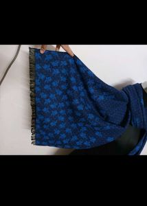 Blue Floral soft Print Scarf..