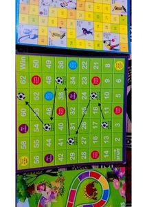 SET OF 6 FUN BOARD GAMES WITH DICE AND TOKENS
