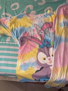 StellaLou Tie Dye Pajama Set Nightsuit
