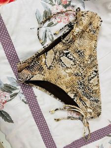 Snakeskin Print Bikini Bottom