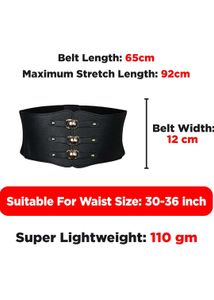 Black Corset Belt Redhorn New