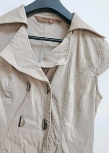 Khaki Double-Breasted Dress