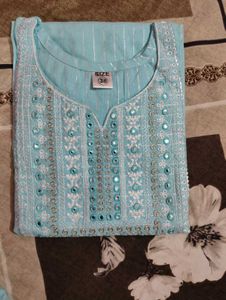 Trendy Women Embroidered Kurti, Pant &amp; Dupatta Set