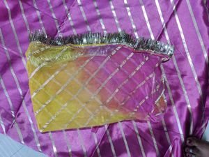 Pink Striped Lehenga Choli Set