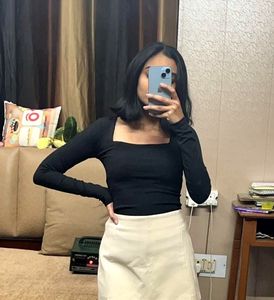 Amisu Brand Square Neck Top