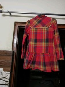 Korean Plaid Embroidered Dress