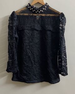 Elegant Black Lace Top