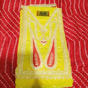 Heavy Embroidery Work Unstitched Suit
