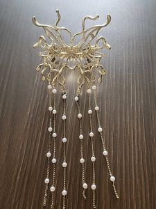 Chinese Pearl Tassel Hair Clip