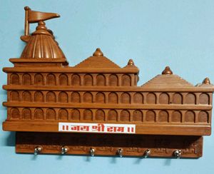 Shree Ram Mandir Multipurpose Key Stand And Holder