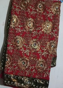 Heavy work wedding saree for Bride
