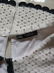 Zara Tshirt With Cute Bow Detail