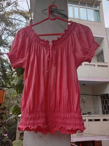 Peach Coloured Crop Top