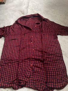 Red & Blue Gingham Button-Down