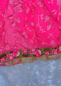 Gorgeous Pink Embroidered Saree