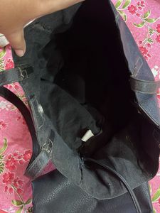 Black Tote Bag with Pouch