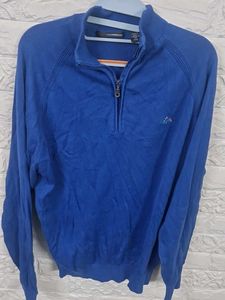Blue 1/4 Zip Sweater