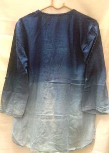 Embroidered Denim Tunic