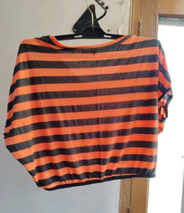 Neon Orange Crop Top