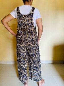 Multi Colour Dungaree White Top