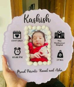 Baby Birthday / Birth date Details Memory Frame