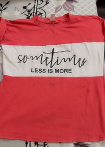 Coral &#39;Sometimes&#39; Graphic Tee