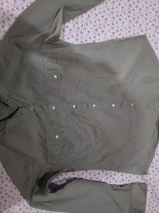 Cotton Shirt Olive Colour