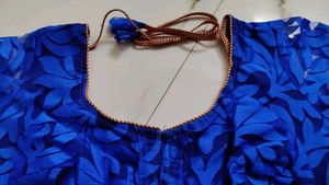 Blue Embroidered Blouse