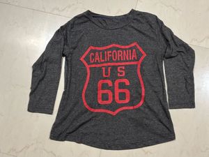 Grey California Backless T Shirt