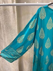 Elegant Teal Printed Kurta