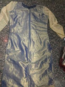 Elegant Blue & Gold Tunic