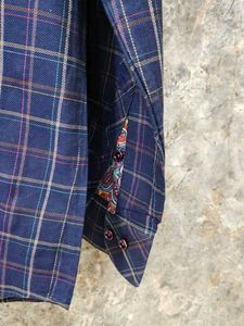 Men&#39;s Plaid Long Sleeve Button-Down Shirt