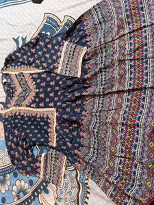 Boho Print Short Kurti/Mini Dress