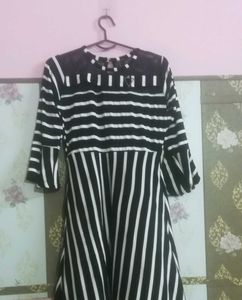 Striped Fit & Flare Dress