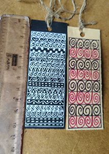 Handmade Bothside Doodle Bookmarks - Set of 8