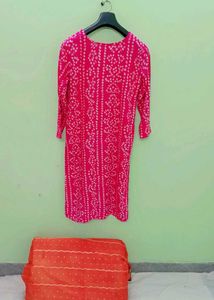 New Pink Printed Kurta