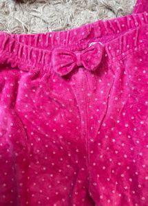 Babyhug Velvet Pink Girls Set