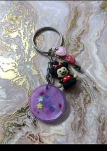 Resin Keychain || Minnie Mouse || Pink